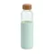 Sticla de apa sport 600 ml cu manson din silicon, Everestus, 20FEB1076, Sticla, Verde