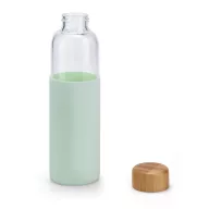   Sticla de apa sport 600 ml cu manson din silicon, Everestus, 20FEB1076, Sticla, Verde