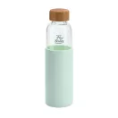 Sticla de apa sport 600 ml cu manson din silicon, Everestus, 20FEB1076, Sticla, Verde