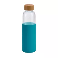   Sticla de apa sport 600 ml cu manson din silicon, Everestus, 20FEB1075, Sticla, Albastru