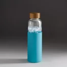 Sticla de apa sport 600 ml cu manson din silicon, Everestus, 20FEB1075, Sticla, Albastru