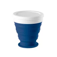   Pahar pliabil pentru calatorie, 21MAR2556, 250 ml, Everestus, Silicon, Polipropilena, Albastru