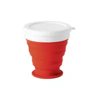   Pahar pliabil pentru calatorie, 21MAR2560, 250 ml, Everestus, Silicon, Polipropilena, Rosu