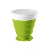   Pahar pliabil pentru calatorie, 21MAR2562, 250 ml, Everestus, Silicon, Polipropilena, Verde