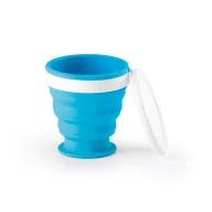   Pahar pliabil pentru calatorie, 21MAR2557, 250 ml, Everestus, Silicon, Polipropilena, Albastru