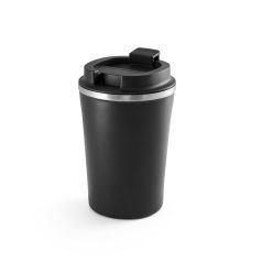   Cana de voiaj, Everestus, 18SEP3157, 470 ml,  Ø90 mmx150 mm, Otel, Negru