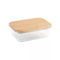   Caserola etansa, 21MAR1246, 1000 ml, Everestus, 198x68 mm, Sticla, Bambus, Natur