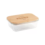   Caserola etansa, 21MAR1246, 1000 ml, Everestus, 198x68 mm, Sticla, Bambus, Natur