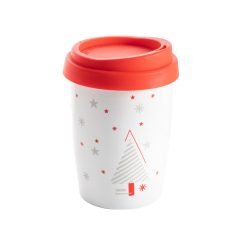   Cana de voiaj, 280 ml, 2502E15487, Everestus, ⌀86 x 122 mm, Portelan, Rosu