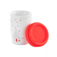   Cana de voiaj, 280 ml, 2502E15487, Everestus, ⌀86 x 122 mm, Portelan, Rosu
