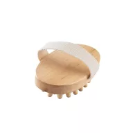   Perie de masaj, Everestus, 2601E13424, 130x75x40 mm, Lemn, Bumbac, Natur