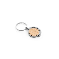   Breloc, Everestus, 42FEB230768, 36x40x4 mm, Bambus, Metal, Natur