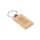 Breloc dreptunghiular, 2502E15188, Everestus, 50 x 28 mm, Lemn, Natur