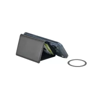   Portcard magnetic cu blocare RFID, Everestus, 2610E18184, 110x80x16 mm, Poliuretan, Negru