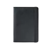   Husa de pasaport cu inchidere elastica si buzunare multiple, Everestus, 2610E18180, 110x150 mm, Poliuretan, Negru