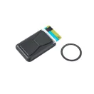 Portcard magnetic pentru telefon, Everestus, 2610E18182, 101x70x10 mm, Poliuretan, Negru