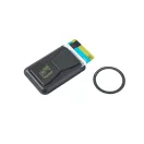 Portcard magnetic pentru telefon, Everestus, 2610E18182, 101x70x10 mm, Poliuretan, Negru