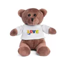 Ursulet de Plus, inaltime 15 cm, Kidonero, Colectia "Micul meu prieten", JPK064, poliester, alb