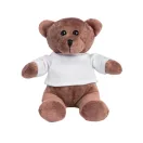 Ursulet de Plus, inaltime 15 cm, Kidonero, Colectia "Micul meu prieten", JPK064, poliester, alb
