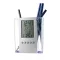Suport de pixuri cu calendar si alarma, 95x118x50 mm, Everestus, 20SEP1154, Acril, Argintiu