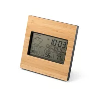   Ceas de masa, Everestus, 18SEP2446, 130x130x21 mm, ABS, Bambus, Negru