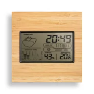   Ceas de masa, Everestus, 18SEP2446, 130x130x21 mm, ABS, Bambus, Negru