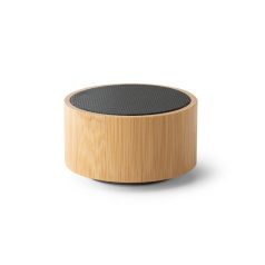   Boxa portabila cu microfon, Everestus, 42FEB231528, Ø74x42 mm, Bambus, ABS, Natur