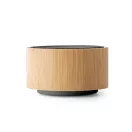 Boxa portabila cu microfon, Everestus, 42FEB231528, Ø74x42 mm, Bambus, ABS, Natur