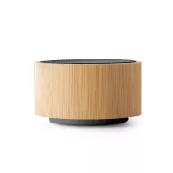   Boxa portabila cu microfon, Everestus, 42FEB231528, Ø74x42 mm, Bambus, ABS, Natur