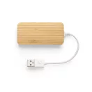 Hub usb, Everestus, 42FEB230398, 78x38x11 mm, Bambus, Natur