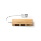 Hub usb, Everestus, 42FEB230398, 78x38x11 mm, Bambus, Natur