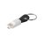 USB cable with 2 in 1 connector, ABS and PVC, Black
