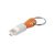 USB cable with 2 in 1 connector, ABS and PVC, Orange