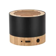   Boxa portabila, 300 mAh, 3 W, Everestus, 2601E13447, Ø70x52 mm, Aluminiu, Negru