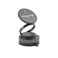   Suport magnetic pentru telefon, Everestus, 2601E13522, Ø60x30 mm, Policarbonat, ABS, Negru
