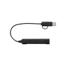 Hub usb 4 porturi, Everestus, 2610E17692, 30x145x20 mm, Plastic, Negru
