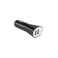 USB car charger, ABS, Black