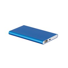 Portable battery, Aluminium, Blue