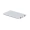 Portable battery, Aluminium, Satin silver