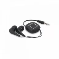 Retractable earphones, Black