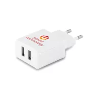 USB charger, ABS, White