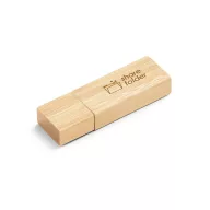   Memorie usb, Everestus, 42FEB232816, 16 GB, 60x19x10 mm, Bambus, Natur Deschis