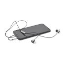 VIBRATION. Earphones, Metal. ABS, Silver