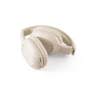 Casti wireless pliabile, Fibra de paie de grau, Natur, 21MAR3430, Everestus, 185x185x74 mm, ABS