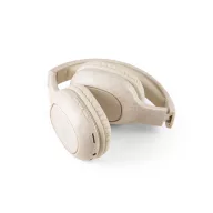   Casti wireless pliabile, Fibra de paie de grau, Natur, 21MAR3430, Everestus, 185x185x74 mm, ABS