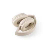   Casti wireless pliabile, Fibra de paie de grau, Natur, 21MAR3430, Everestus, 185x185x74 mm, ABS