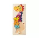Puzzle dinozaur, Everestus, 22FEB0814, 128x298 mm, Lemn, Natur