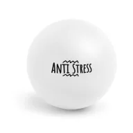   Jucarie antistres Mingiuta unicolora, diametru 50 mm, Everestus, ASJ087, poliuretan, alb