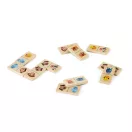 Joc Domino cu figuri de animale, 147x50x30 mm, Everestus, SGS05, lemn, natur