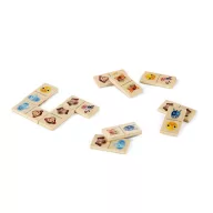   Joc Domino cu figuri de animale, 147x50x30 mm, Everestus, SGS05, lemn, natur